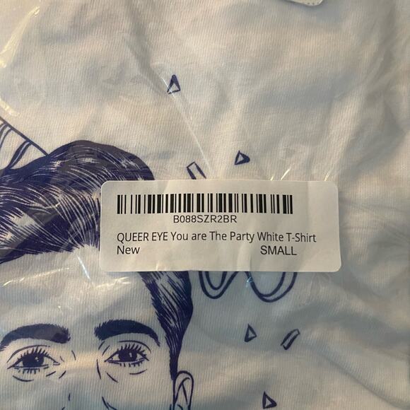 Queer Eye You are The Party White T-Shirt Purple Graphic Sz Small NWT - Picture 3 of 6